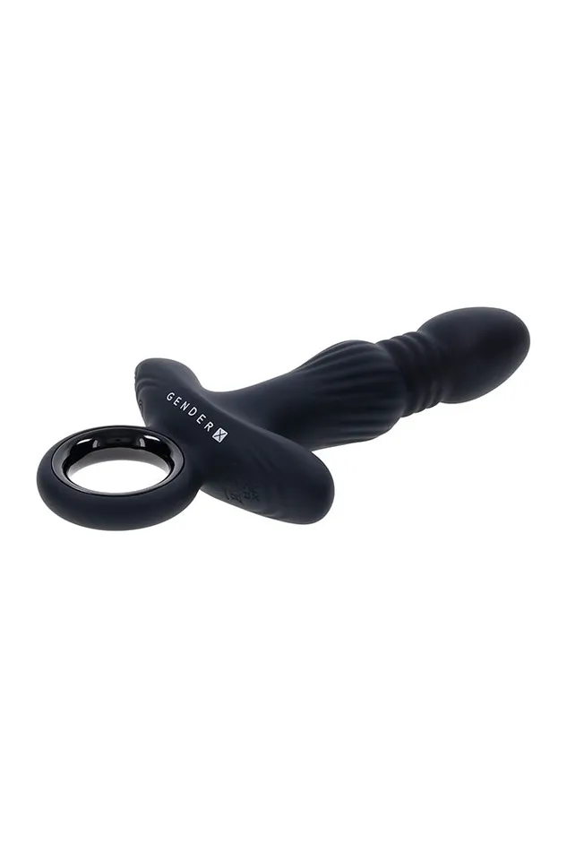 Gender X Slayer Thrusting Vibrating Butt Plug Black Evolved Anal
