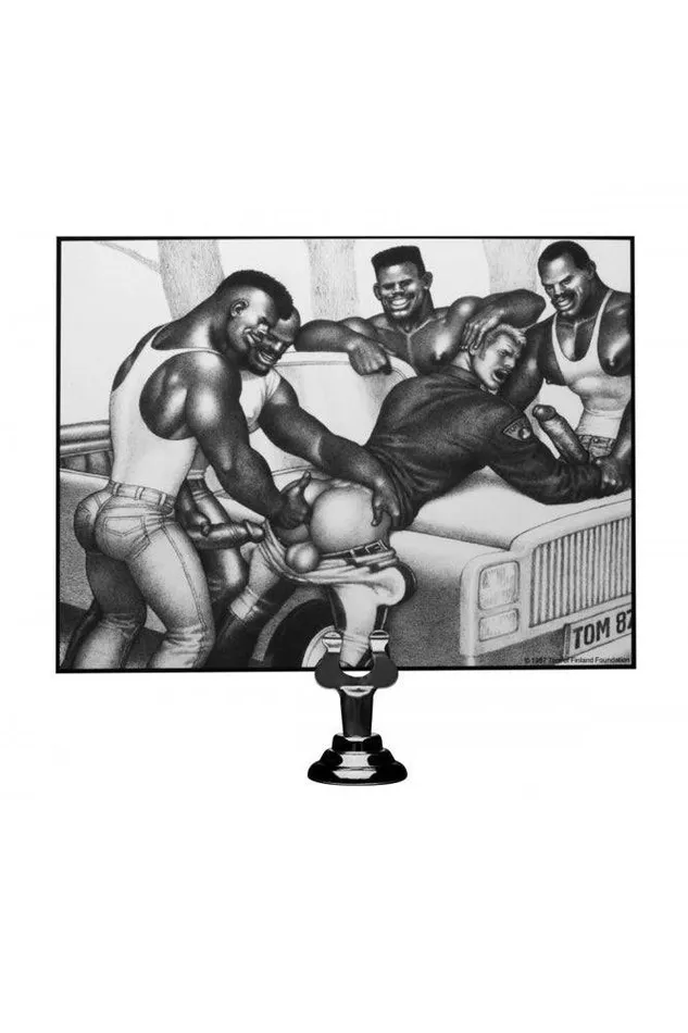 XR Brands Tom of Finland 95 Inch 5 Speed Silicone PSpot Vibe Black XR Brands Anal
