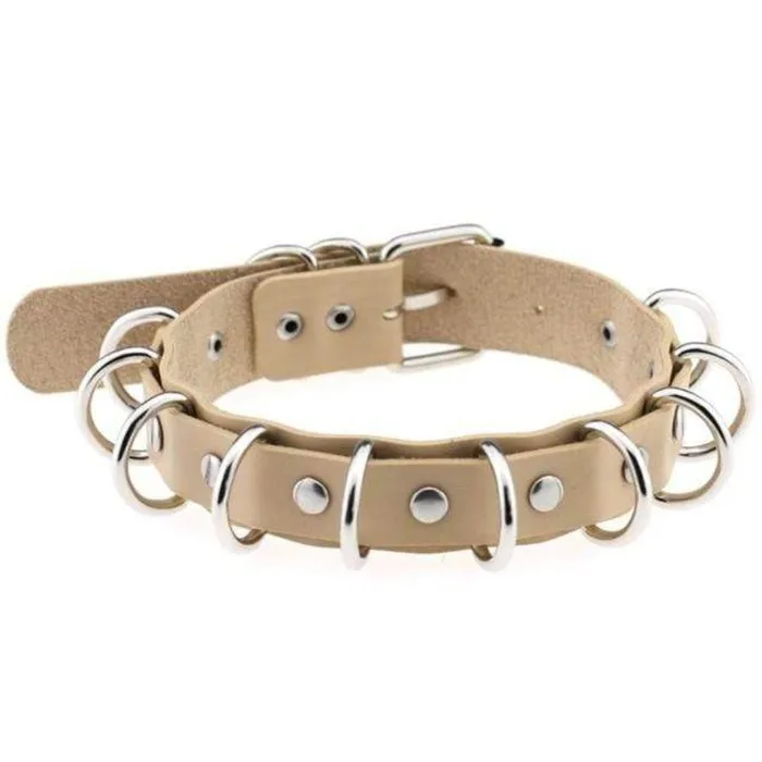 Restraints Lovegasm Dual Leather Handmade BDSM Choker Collar Slave