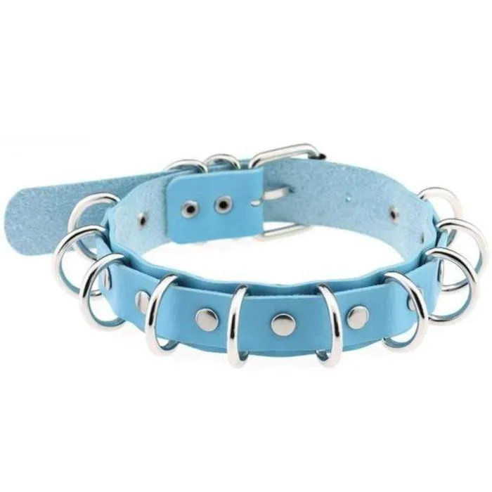 Restraints Lovegasm Dual Leather Handmade BDSM Choker Collar Slave