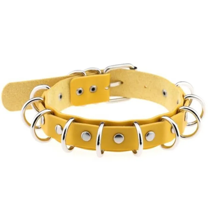 Restraints Lovegasm Dual Leather Handmade BDSM Choker Collar Slave