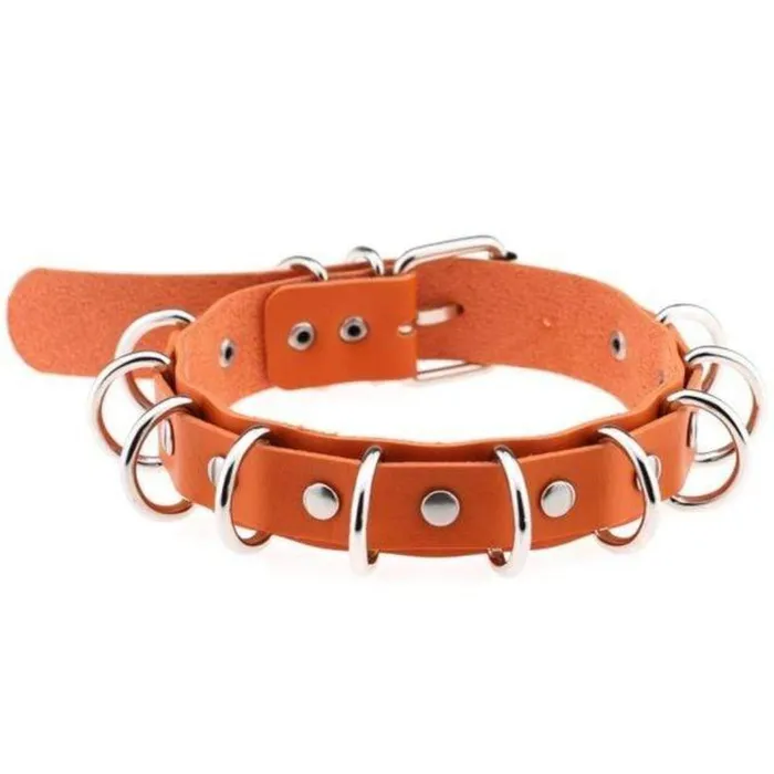 Restraints Lovegasm Dual Leather Handmade BDSM Choker Collar Slave