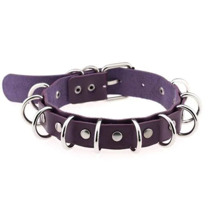 Restraints Lovegasm Dual Leather Handmade BDSM Choker Collar Slave