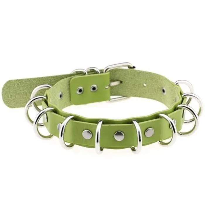 Restraints Lovegasm Dual Leather Handmade BDSM Choker Collar Slave
