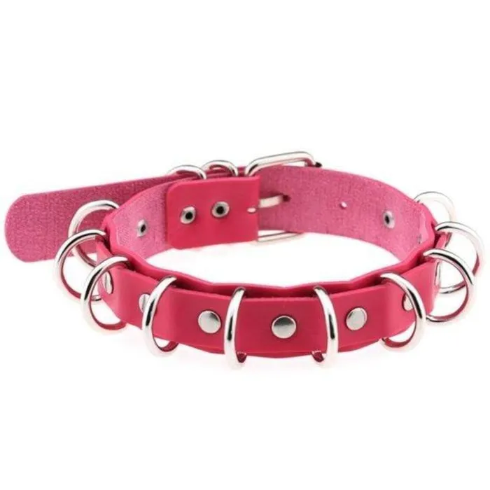 Restraints Lovegasm Dual Leather Handmade BDSM Choker Collar Slave