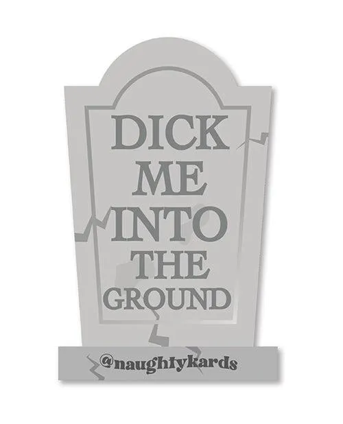 Kush Kards LLC Female Sex Toys Halloween Dick In Ground Greeting Card wSticker