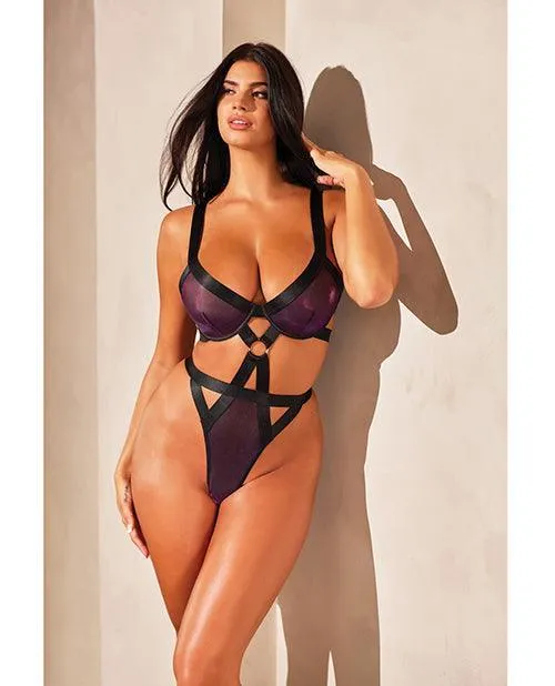 Oh La La Cheri Anal Jade Underwire High Leg Strappy Teddy Dark Iridescentblack Oh La La Cheri Anal Jade Underwire High Leg Strappy Teddy Dark Iridescentblack