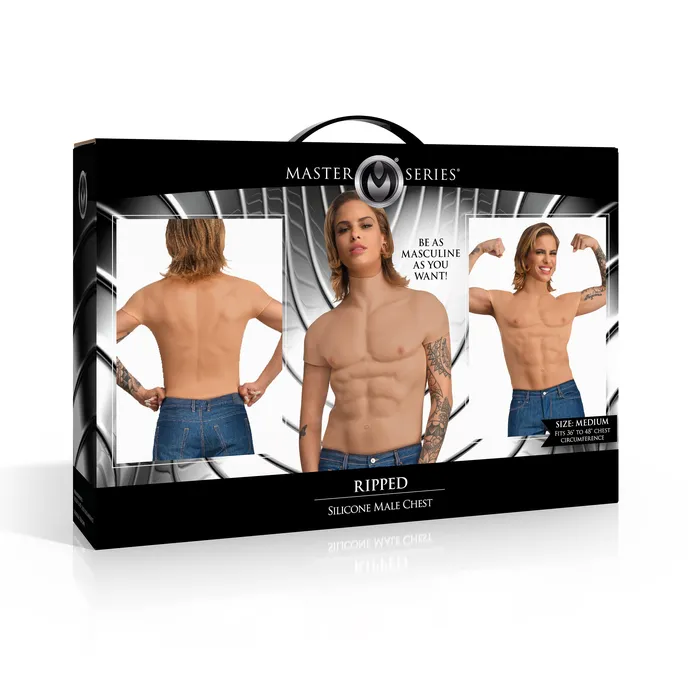 Master Series Male Sex Toys Ripped Silicone Male Chest Medium