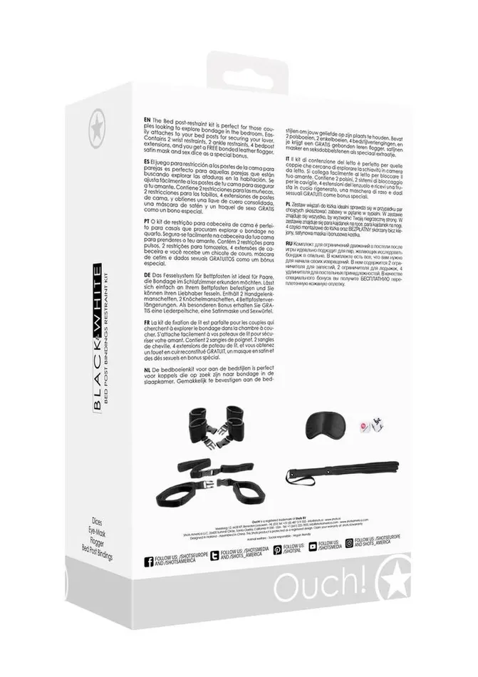 Couples Ouch Ouch Bed Post Bindings Restraint Kit