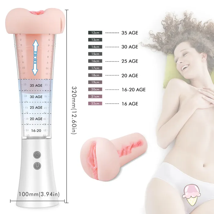 Earlypeach Male Sex Toys 9 Vibration Modes Pressure Vacuum Electric Penis Pump