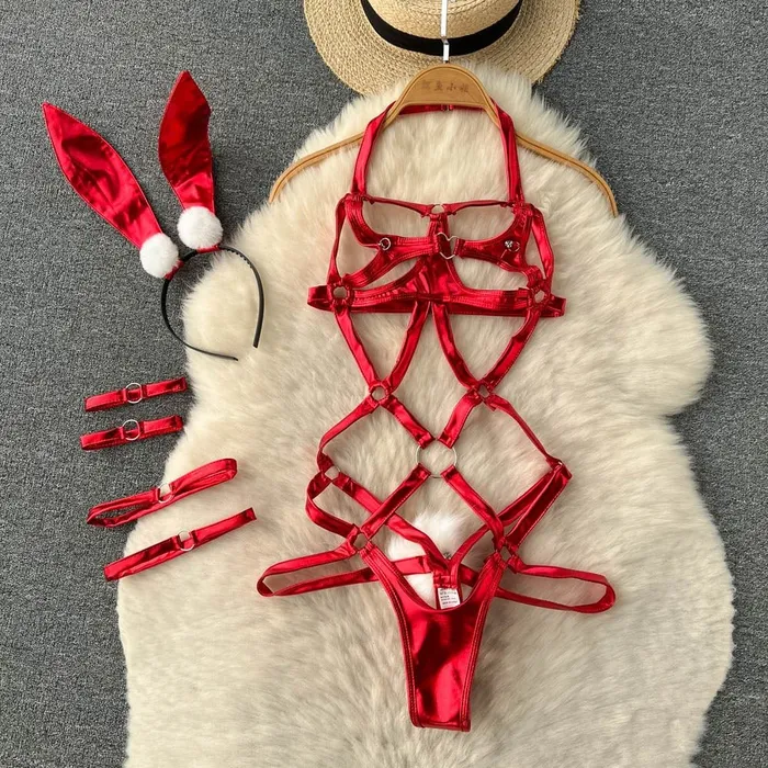 Sinderella Games Flirt Game Strong Pu Lingerie