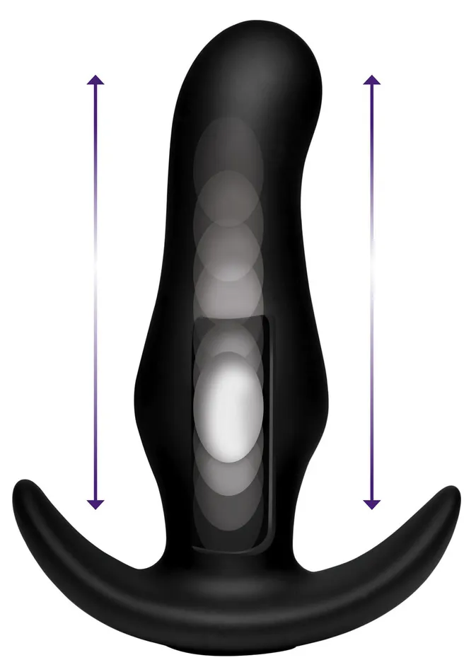 Anal XR Brands Thump It Thump It Curved Silicone Butt Plug
