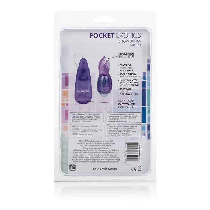 CalExotics Pocket Exotics Snow Bunny Bullet Purple Vibrators CalExotics Pocket Exotics Snow Bunny Bullet Purple Vibrators