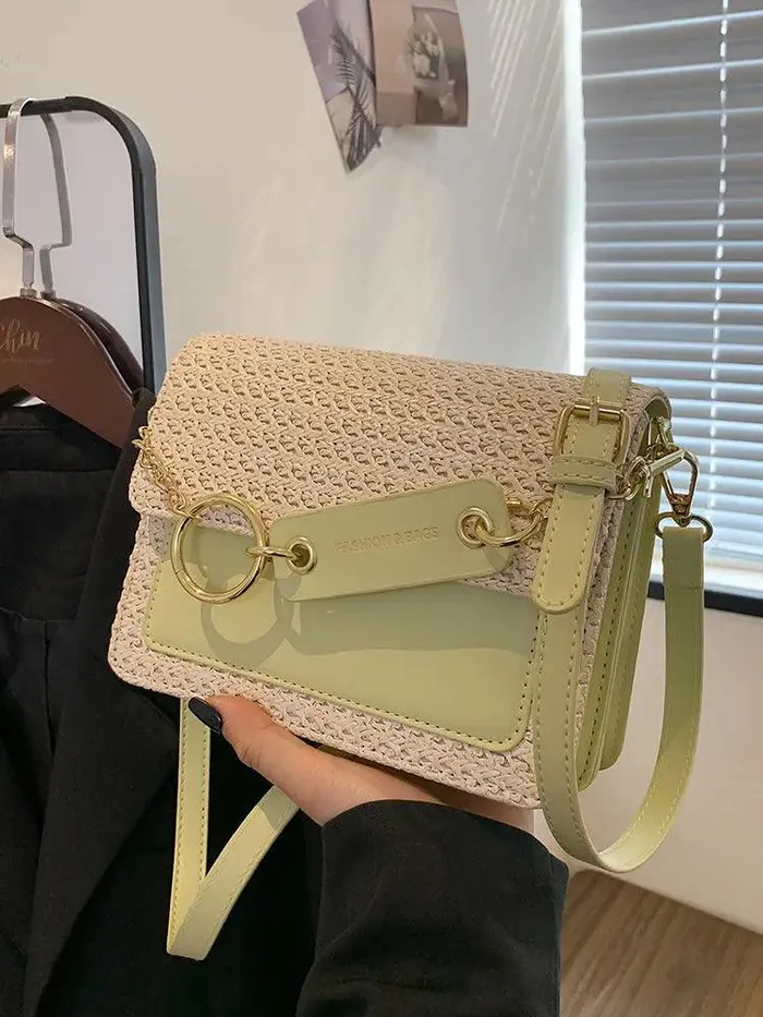 cj Male Sex Toys New Fashion Single Shoulder Crossbody Womens Braided Small Square Bag
