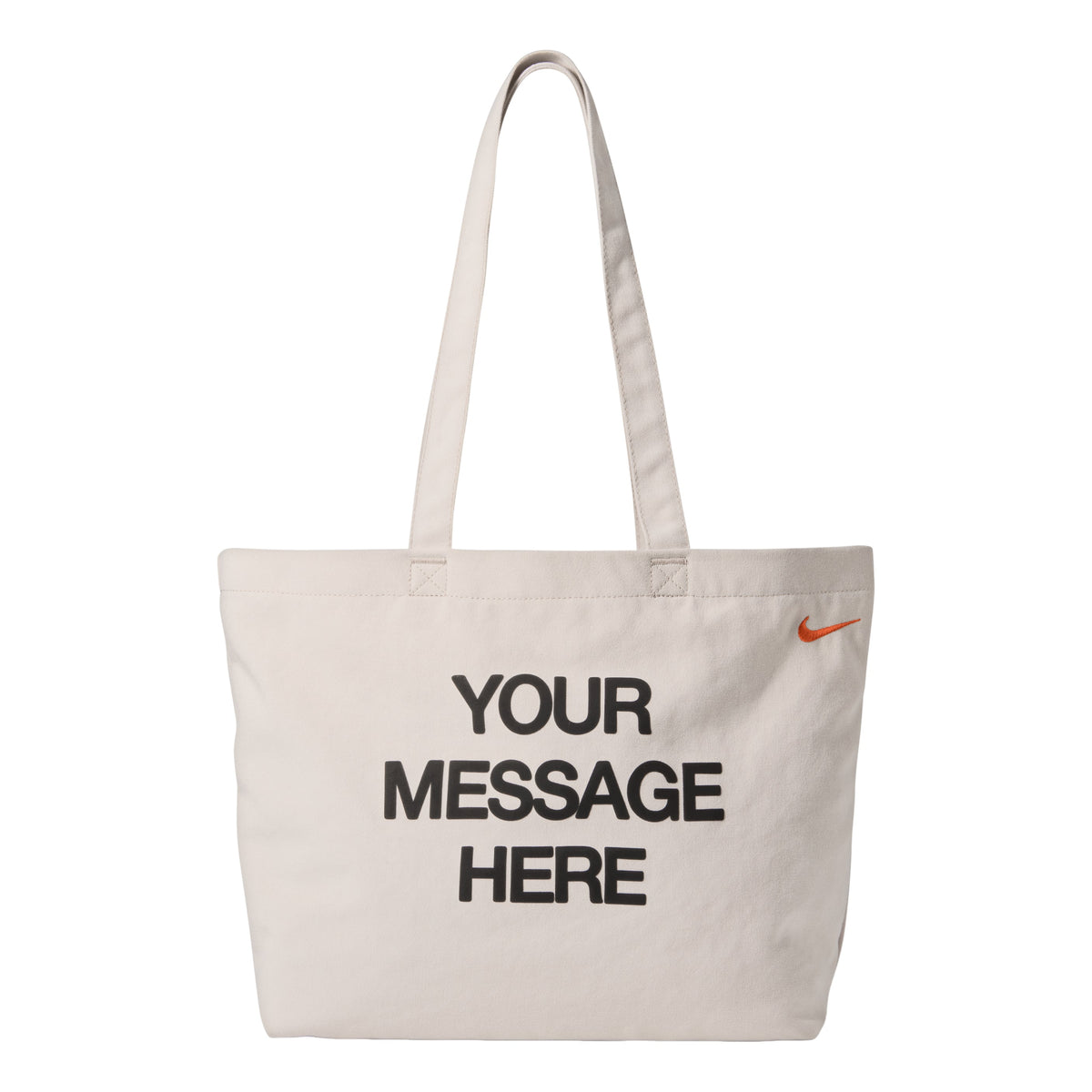Nike Heritage "Your Message Here" 22L Tote Bag 'Oatmeal Safety Orange Safety Orange' IU4945-140