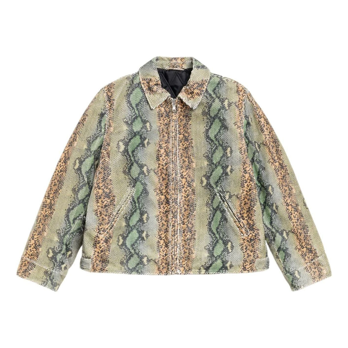 Stussy Garage Jacket Leather 'Snake' 115927-SNAK