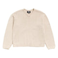 Stussy Roll V Neck Sweater 'Oatmeal' 117289-OATM