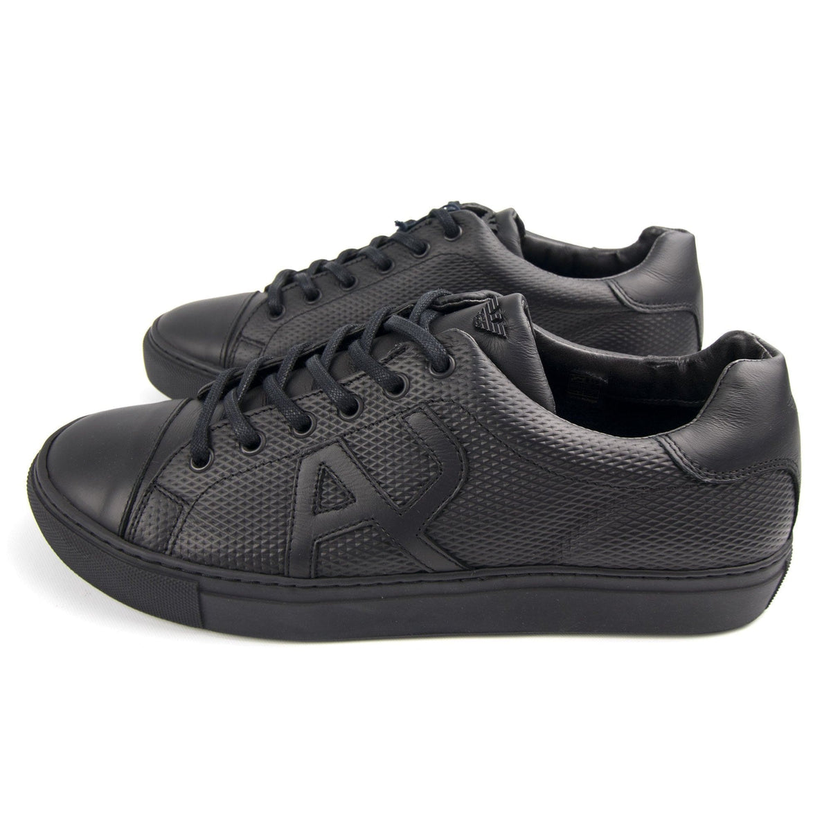 Armani Jeans Leather Low Shoe Black