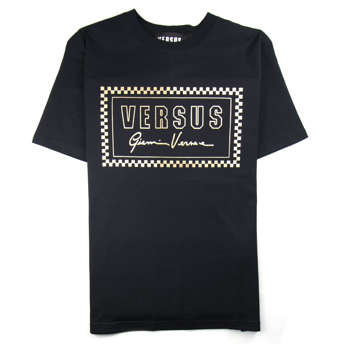 Versace Versus 90's Foil Logo T-Shirt Black/Gold