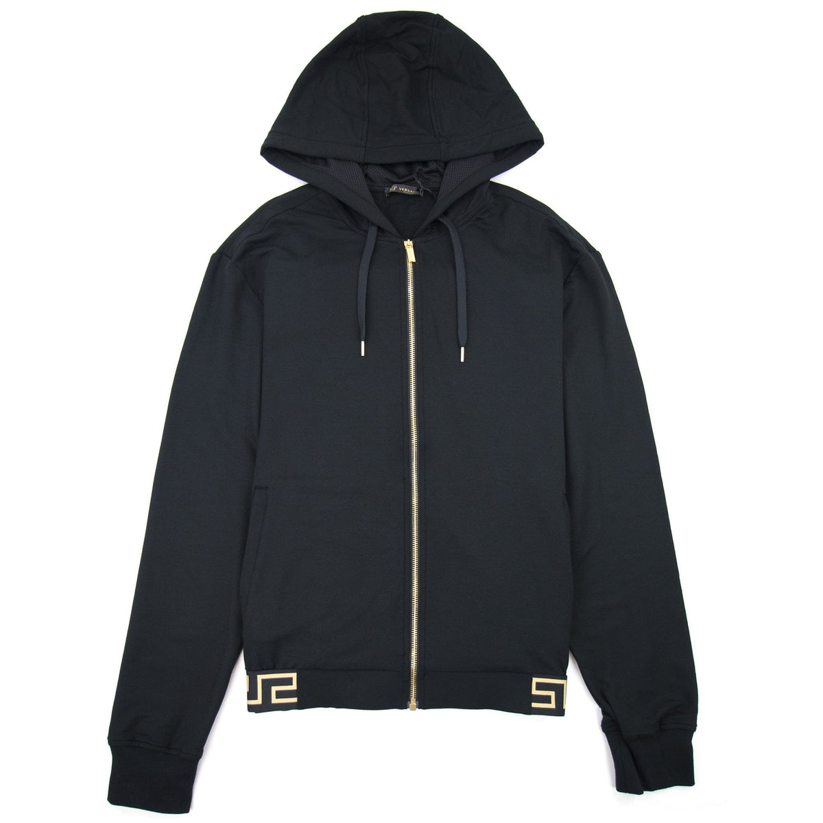 Versace Medusa Waist Band Zip Hoody Black