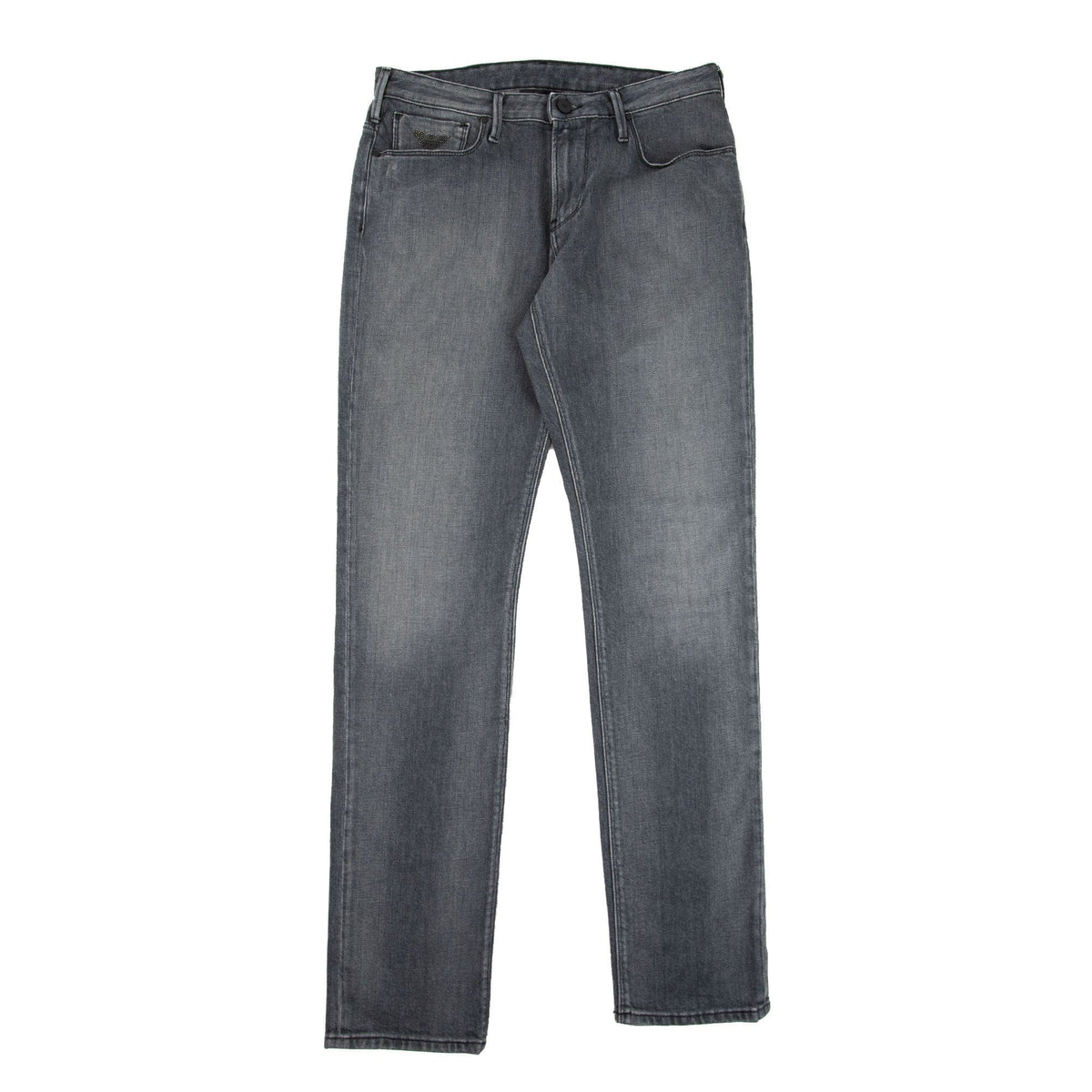 Emporio Armani Stud Logo 5 Pocket Pants Denim Nero 0005