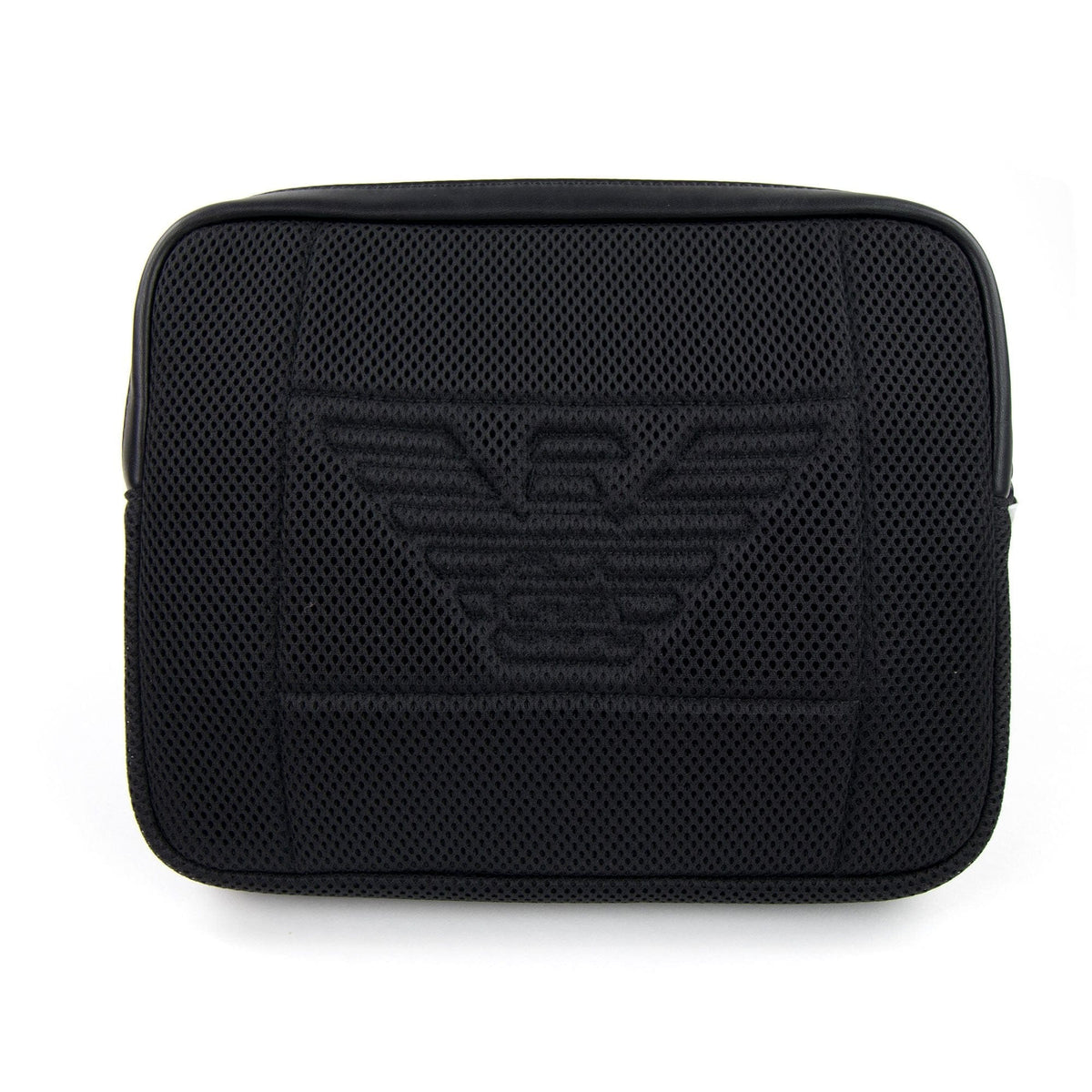 Emporio Armani Small Mesh Eagle Briefcase Bag Black/black