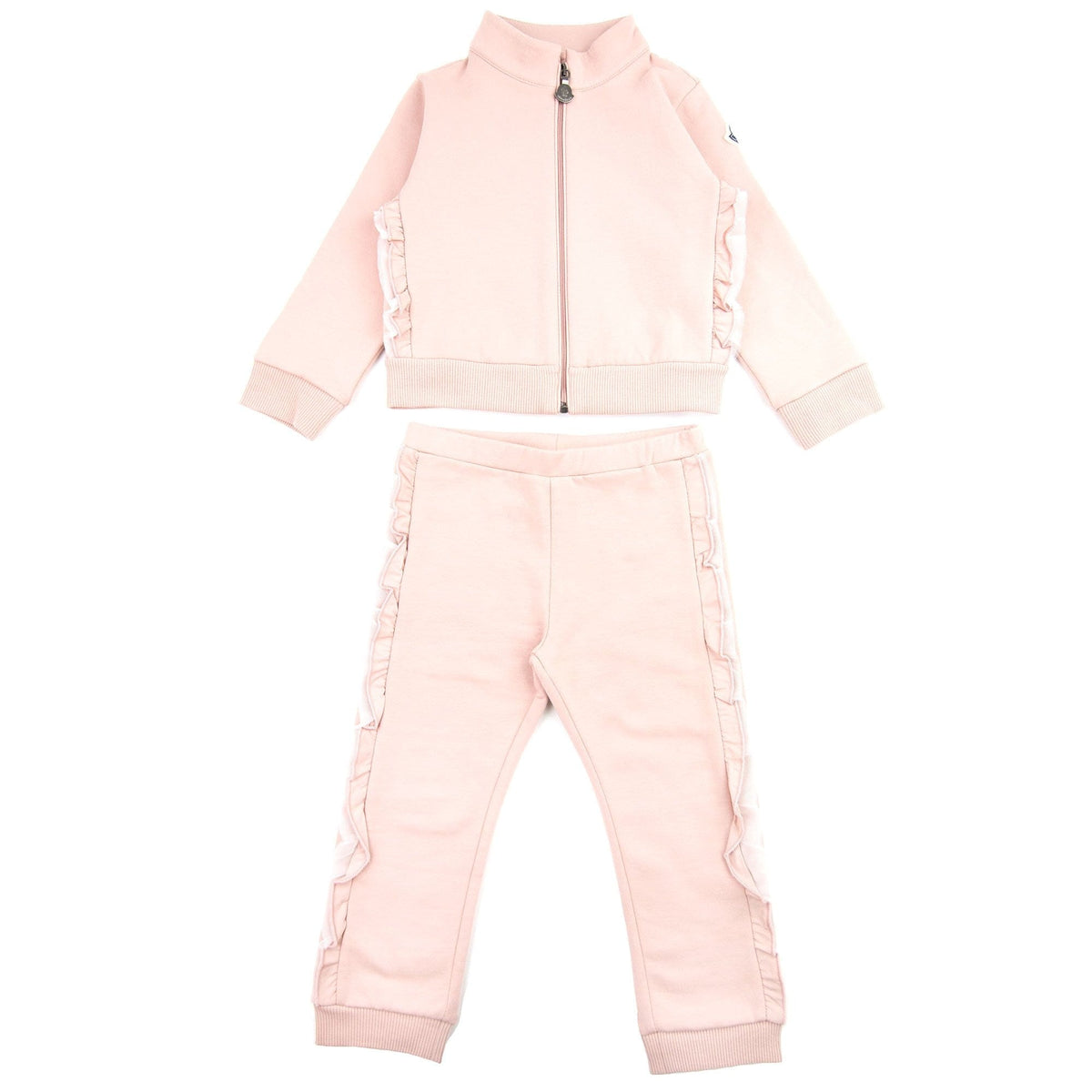 Moncler Junior Completo Cardigan Frill Tracksuit Pastel Pink 510