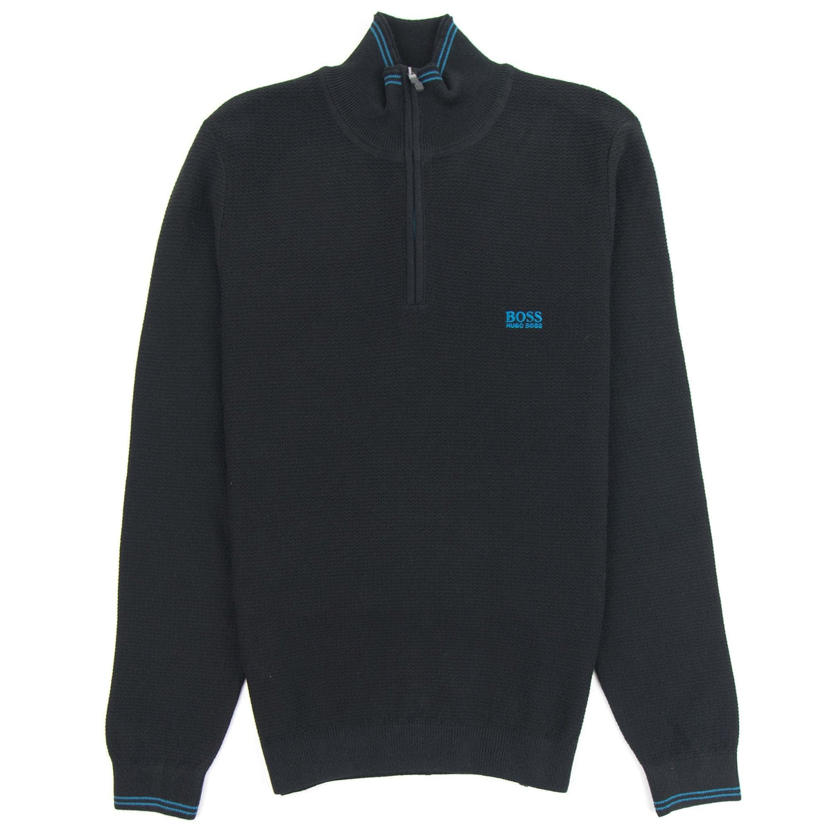 Hugo Boss Small Logo Quarter Zip Sweatshirt 001 Black