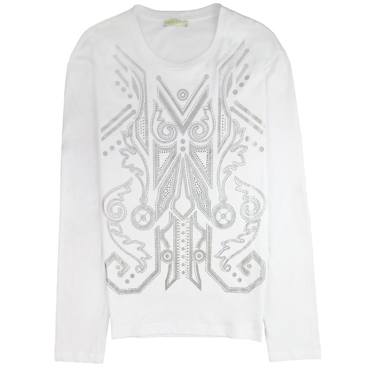 Versace Jeans Print Foil Jersey T Shirt White
