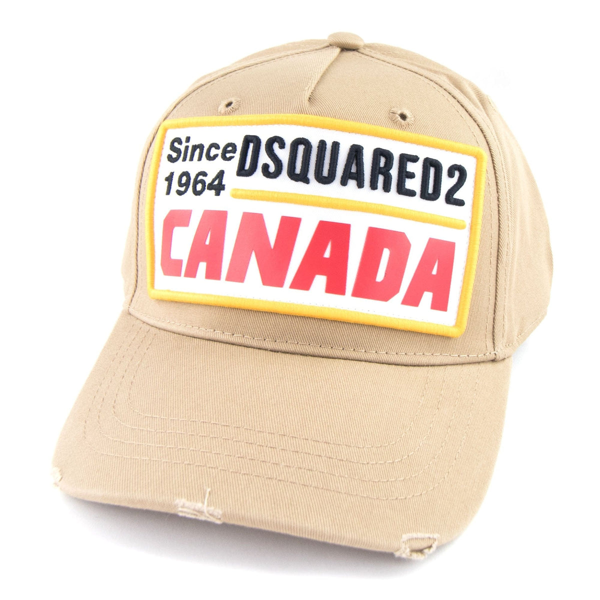 Dsquared2 Patch Embroidered Canada Baseball Cap Taupe