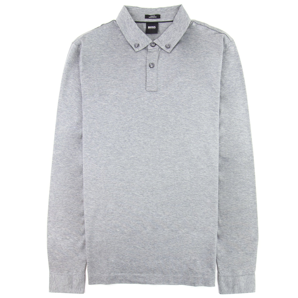 Hugo Boss Paver 12 Long Sleeve Polo Shirt Grey