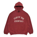 Fear of God Essentials Fleece Hoodie 'Crimson' 192HO246256F