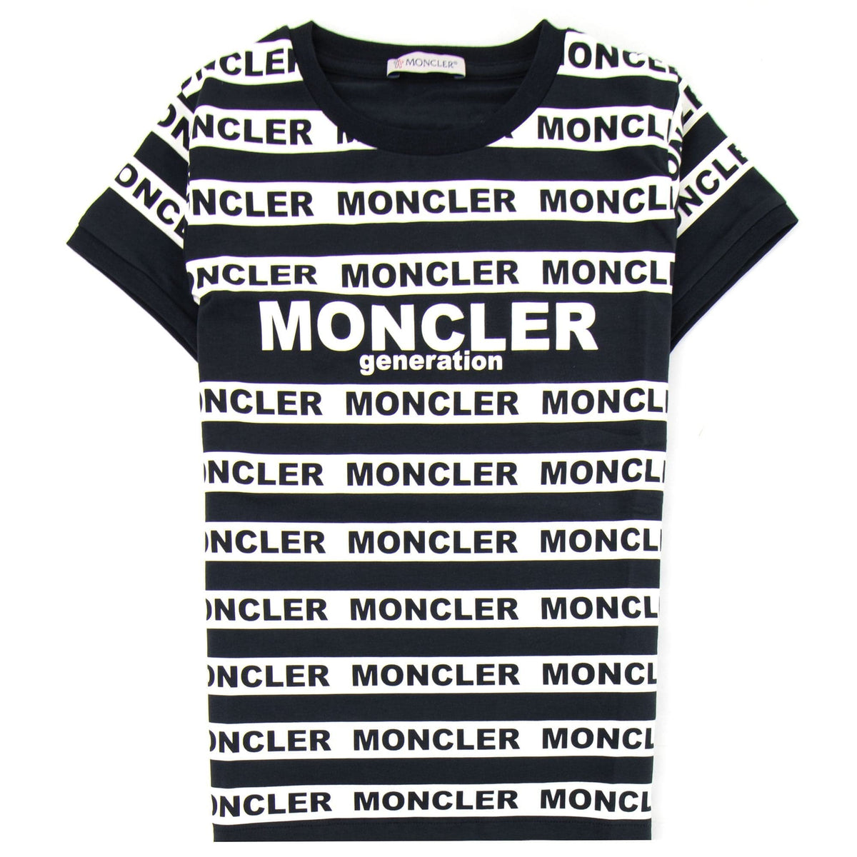 Moncler Junior Genertation Stripe T-shirt Black