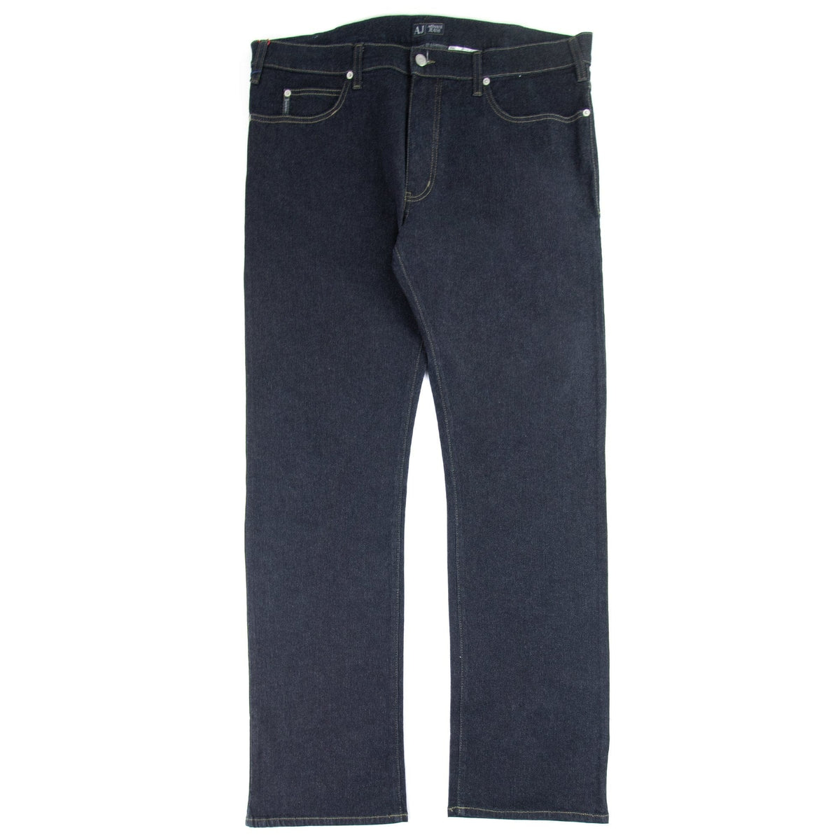 Armani Jeans J31 Yellow Stitch Regular Fit Jeans Denim Nero