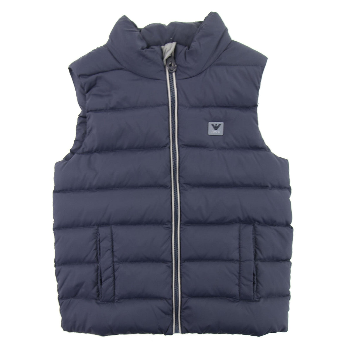 Armani Junior Padded Down Gilet Blue