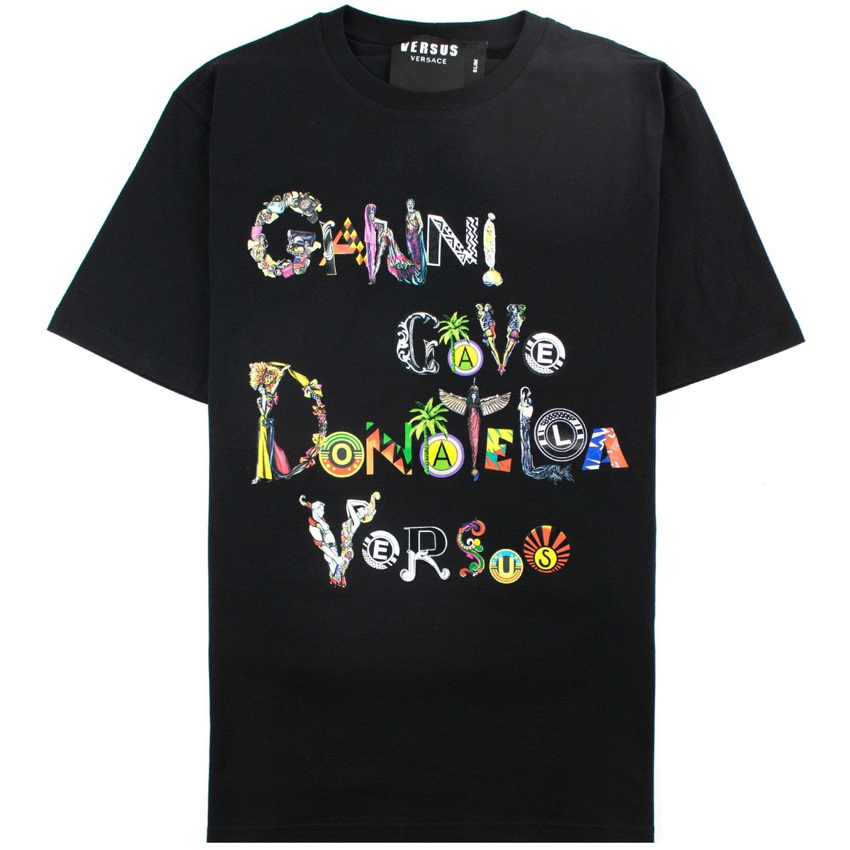 Versace Versus Gianni Gave Print Slim Fit T-shirt Black