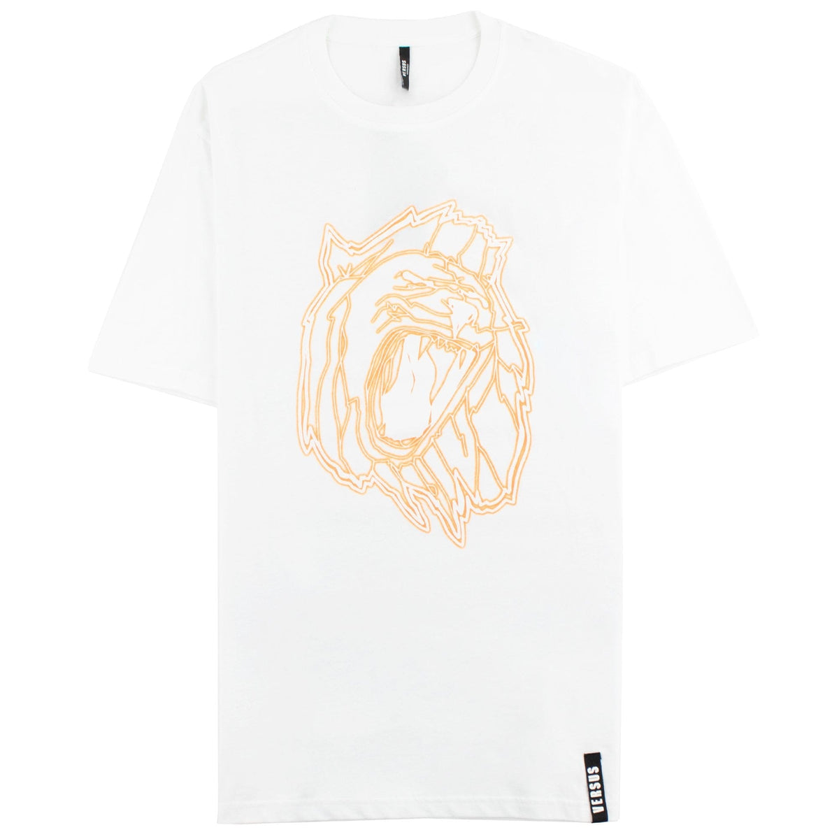 Versace Versus Lion Head Print T-shirt White