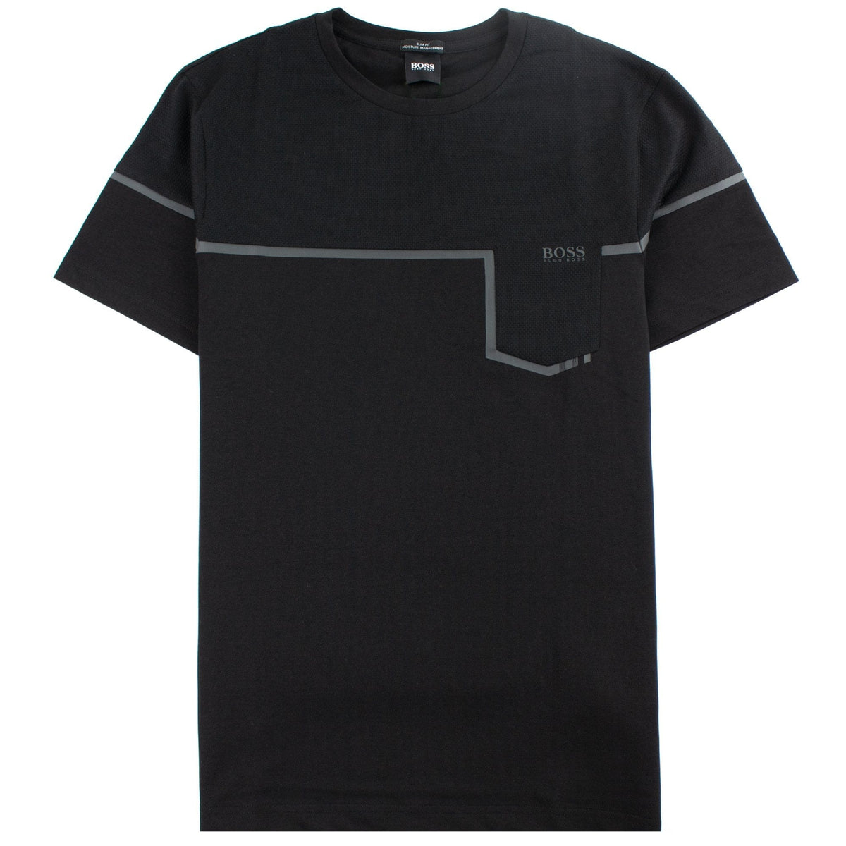 Hugo Boss Slim-fit Mixed-material T-shirt Black