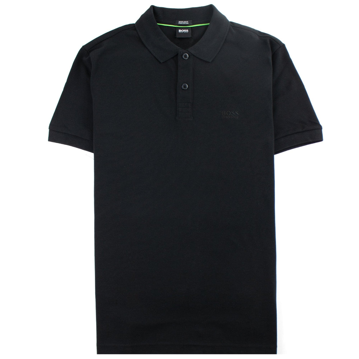 Hugo Boss Regular-fit Polo Shirt In Pima-cotton Black