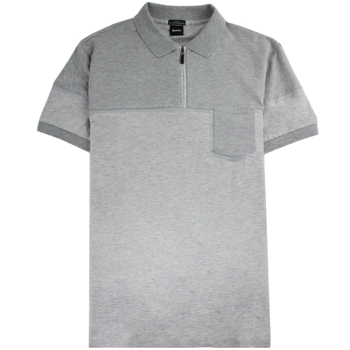 Hugo Boss Slim-fit Philix Polo Shirt In Cotton Grey