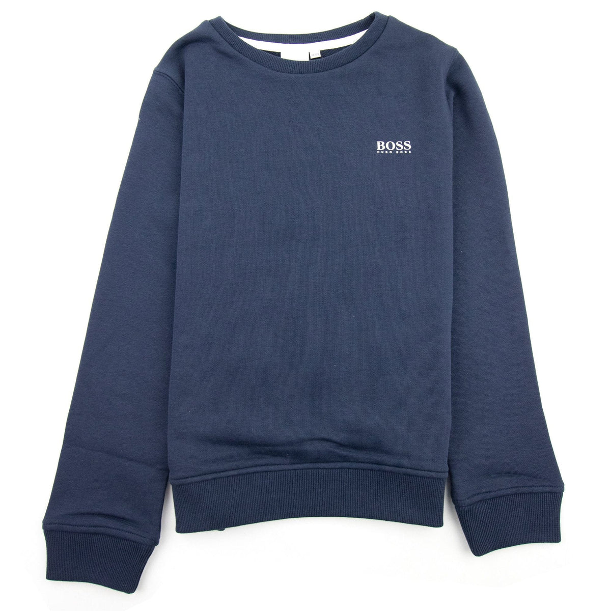 Hugo Boss Kids Chest Logo Crew Neck Sweat Navy