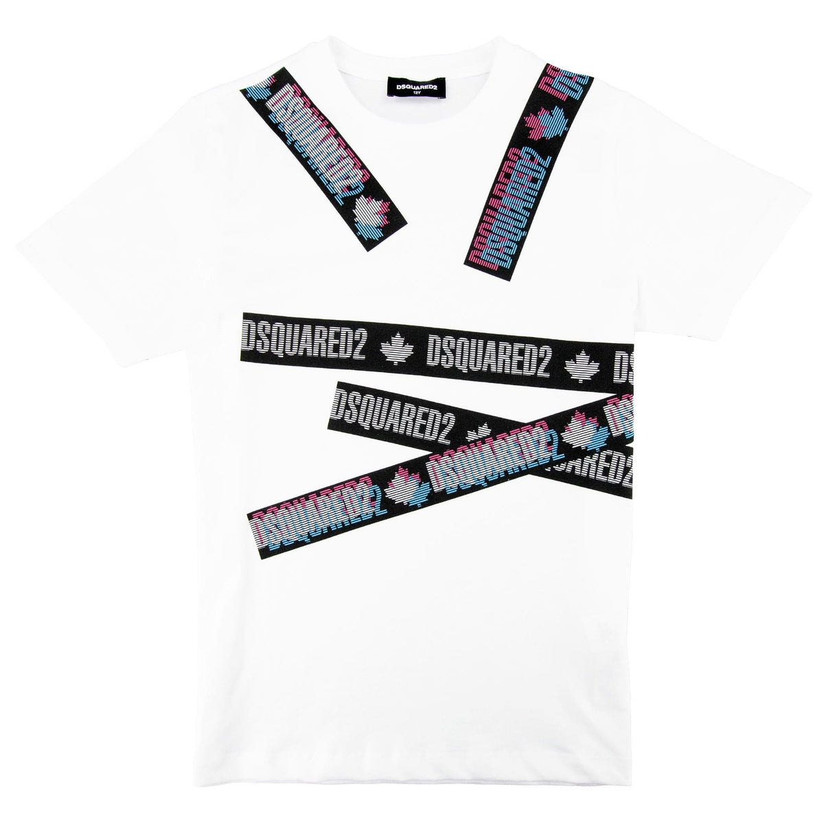 Dsquared2 Kids Logo Banner Tshirt White