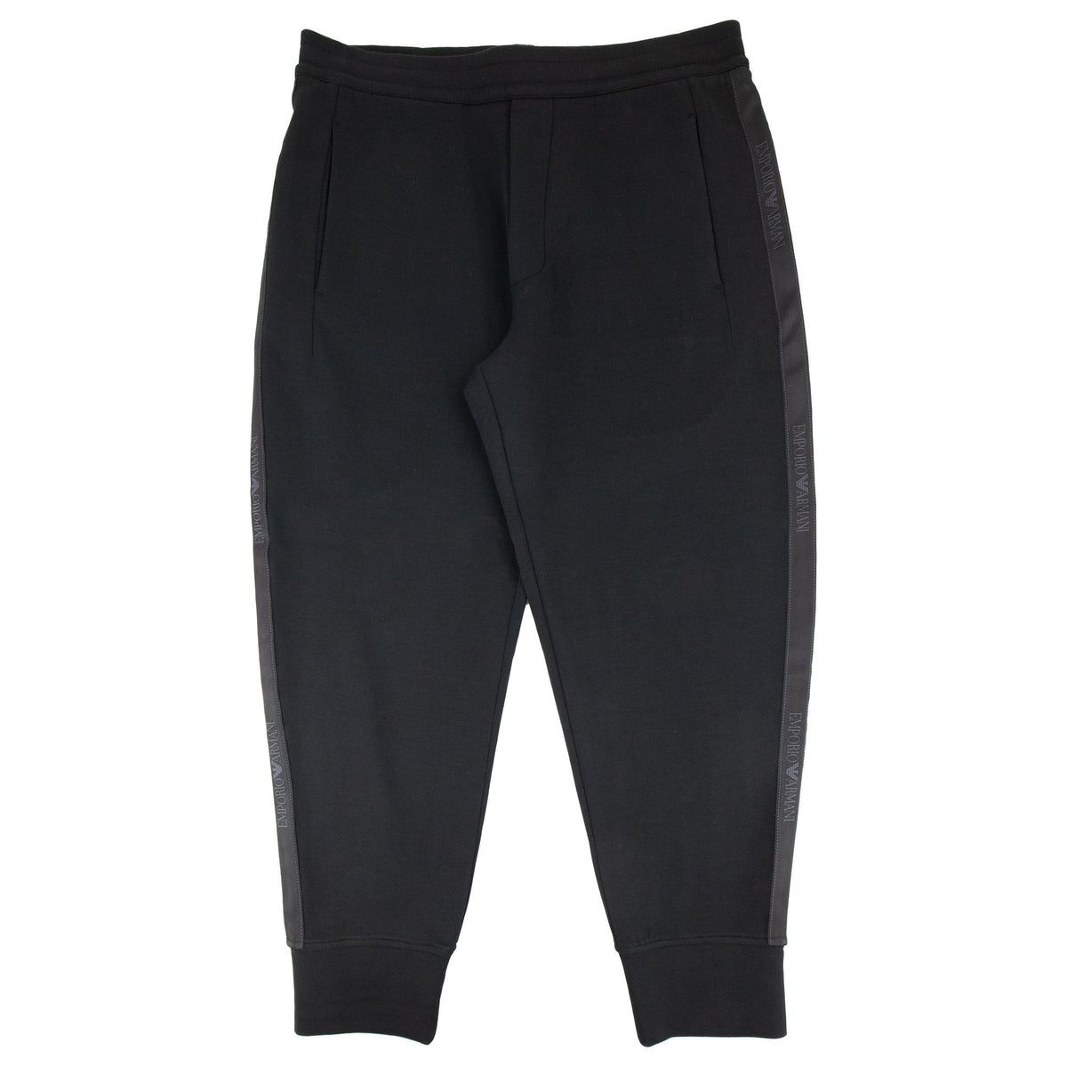Emporio Armani Tape Logo Jogging Bottoms Black 999