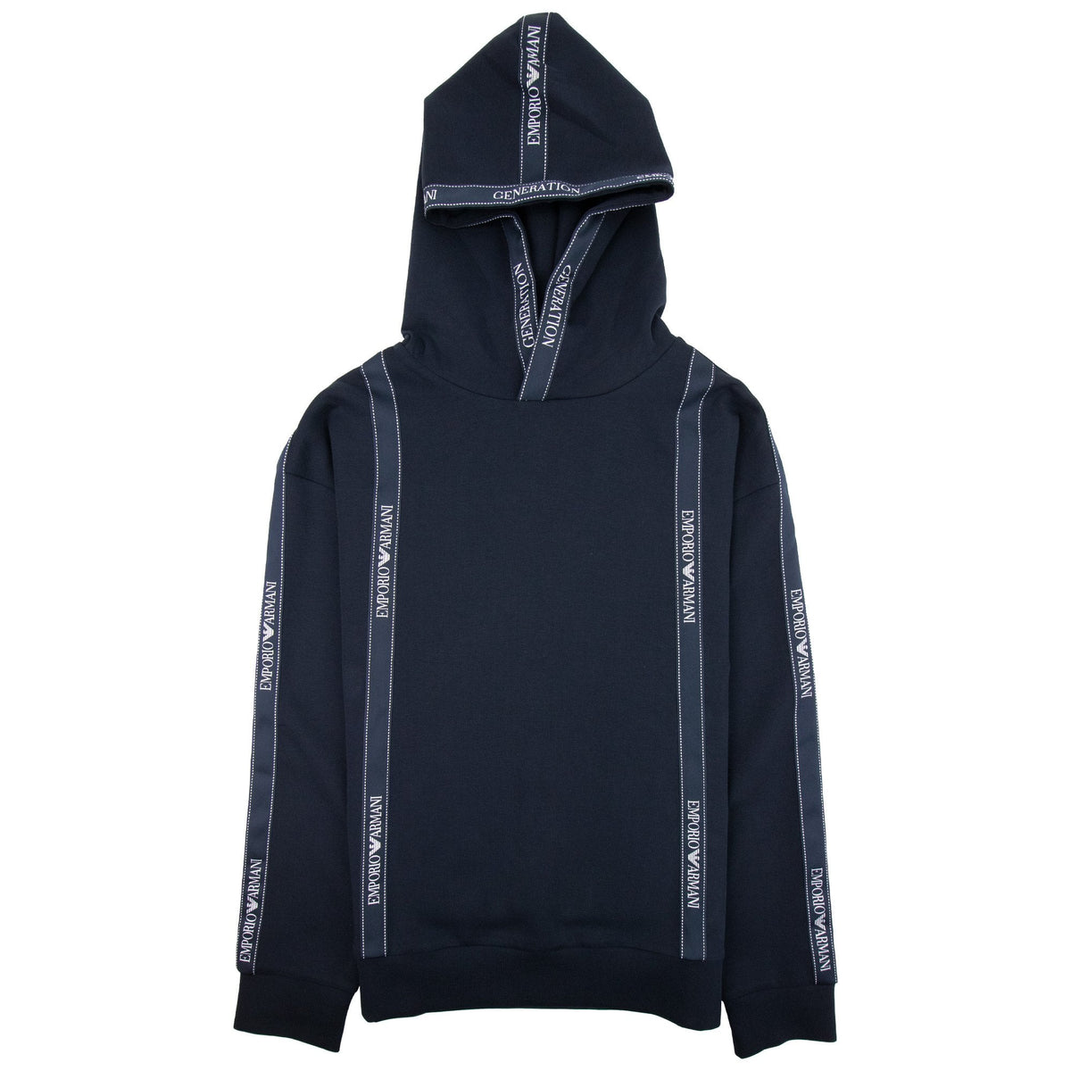 Emporio Armani Tape Logo Hoodied Sweatshirt Blue/navy 0920