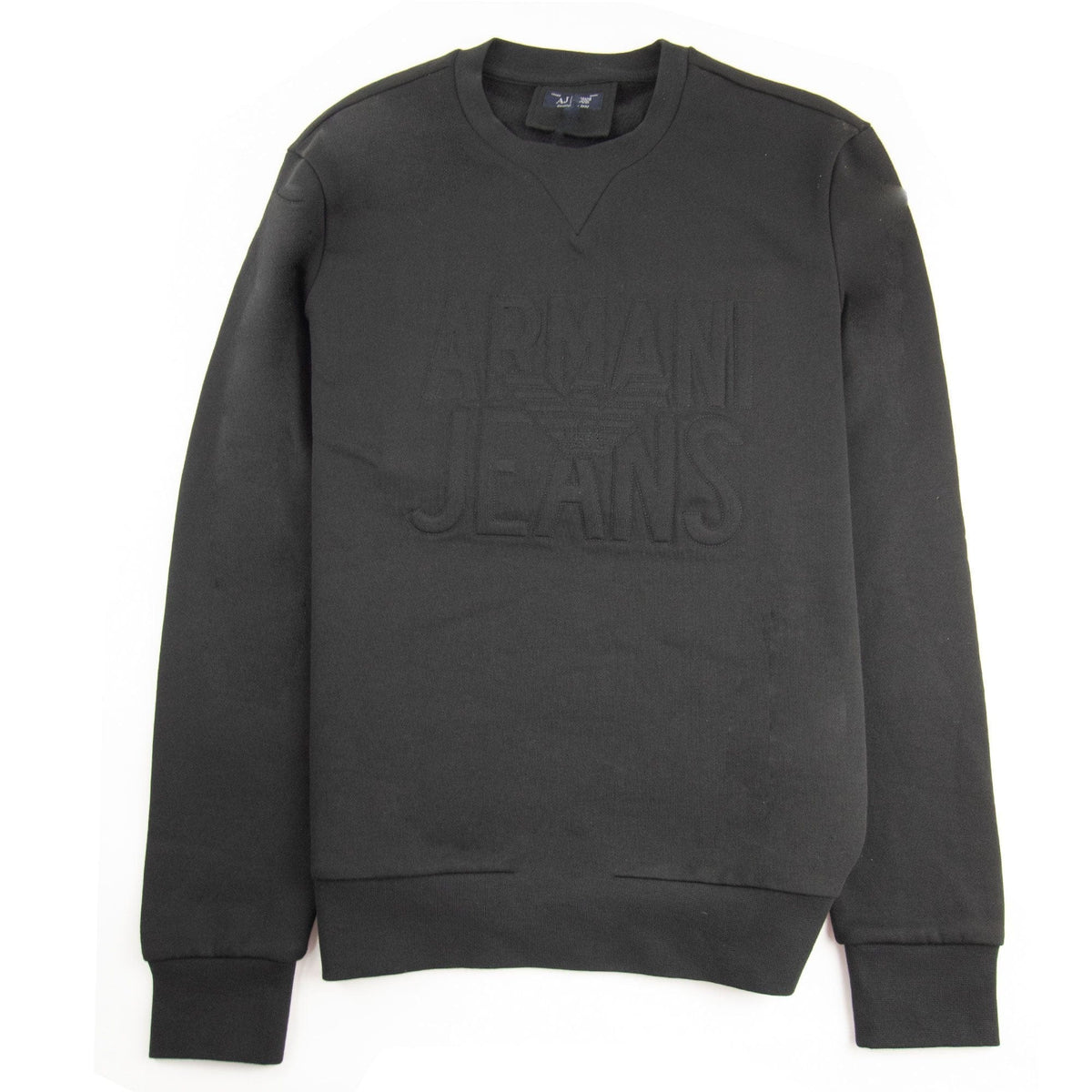 Armani Jeans Embossed Crewneck Sweet Shirt Nero