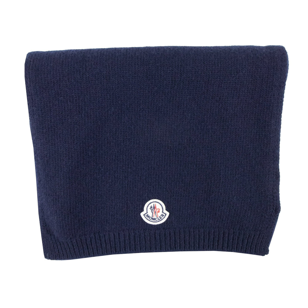 Moncler Front Logo Patch Scarf Navy 778