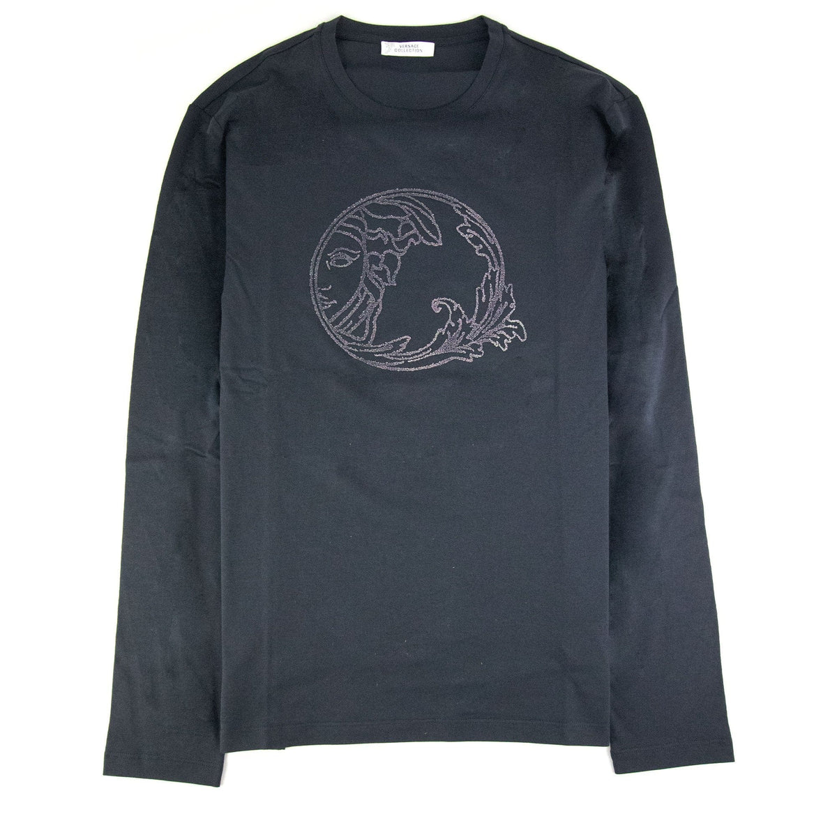 Versace Collection Medusa L/s T Shirt Navy