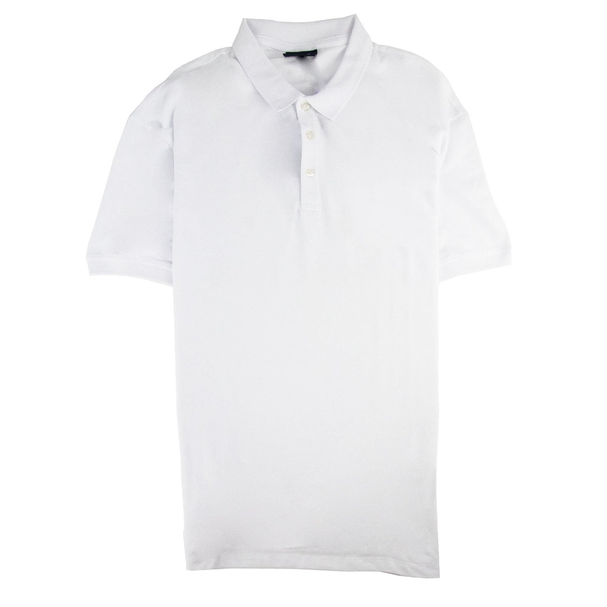 Armani Jeans Rubber Logo Short Sleeve Polo White