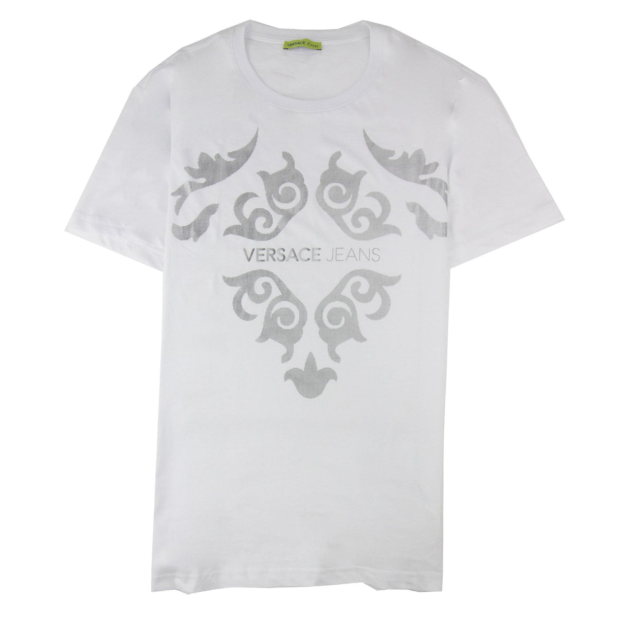 Versace Jeans Foil Printed Logo T Shirt White