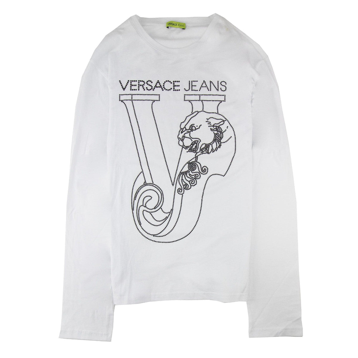 Versace Jeans Studs Tiger Logo T Shirt White